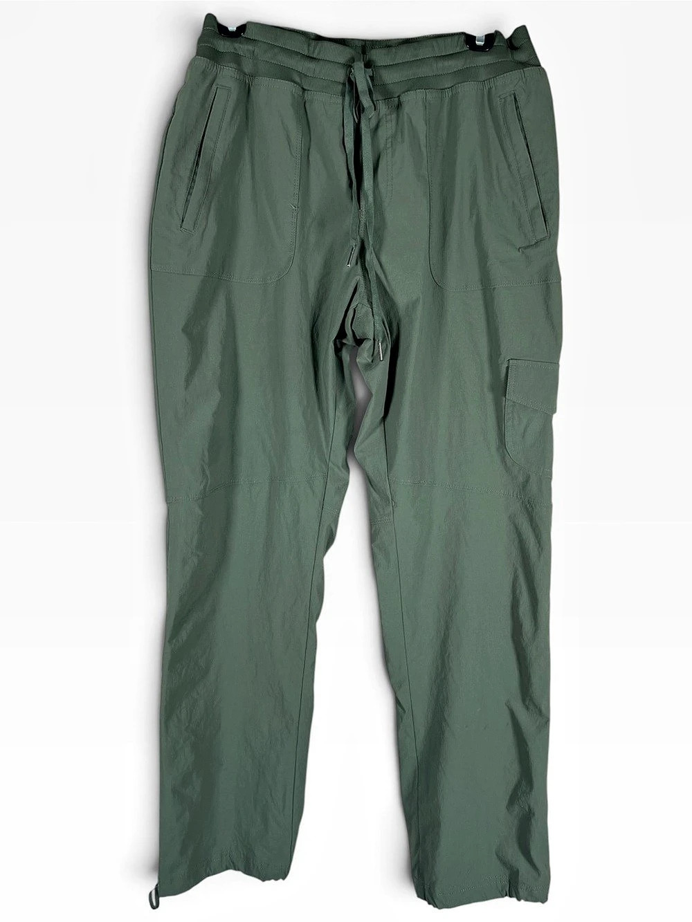Eddie Bauer Womens Horizon Guide Hiking Pants Size L Green Fleece Lined Ripstop